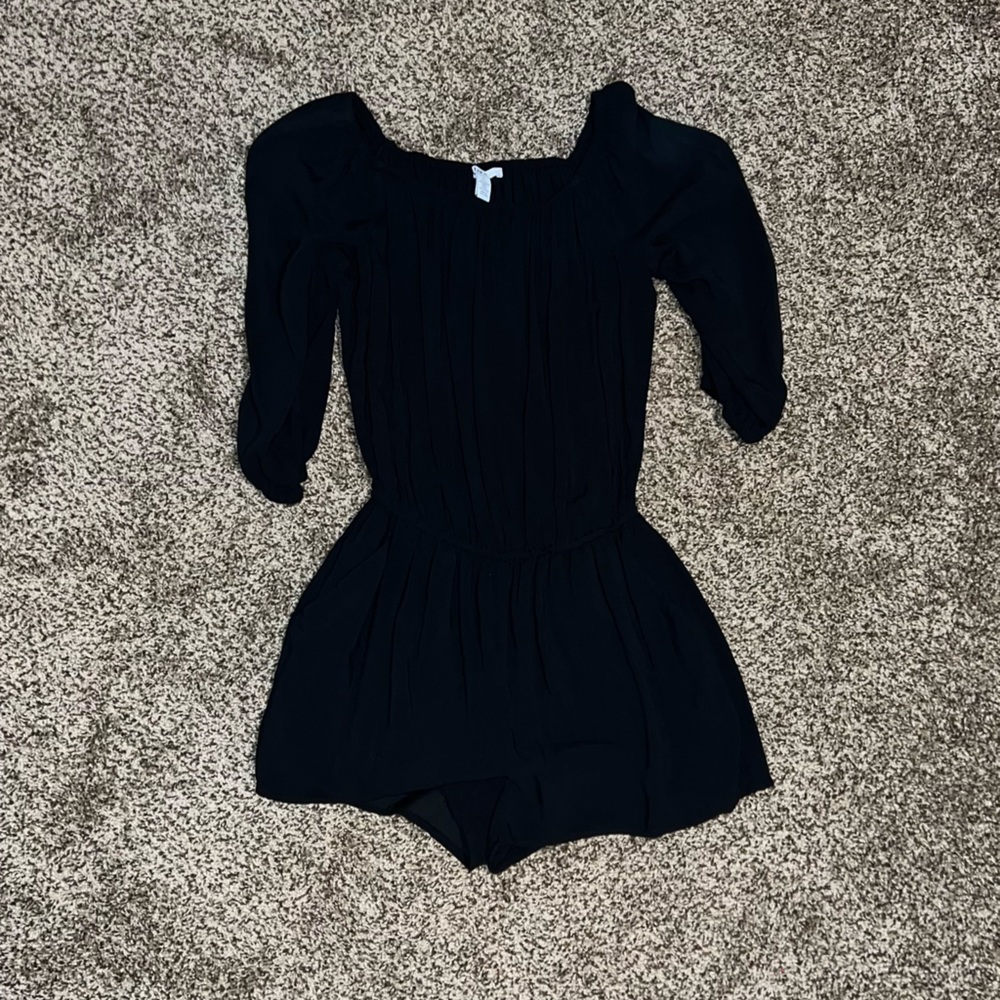 Black Long Sleeve Romper